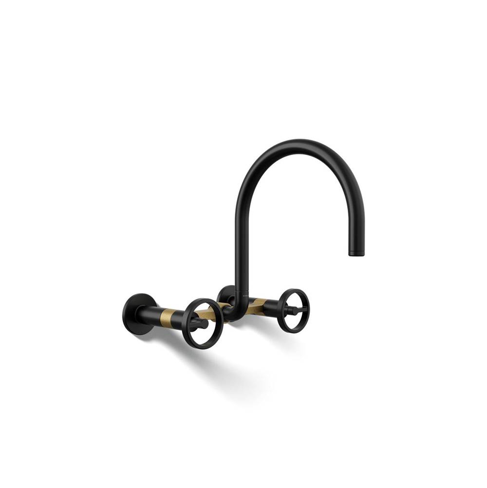 Billet™ Two-hole wall-mount bridge kitchen sink faucet-related