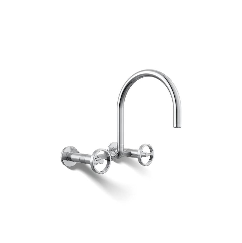 Billet™ Two-hole wall-mount bridge kitchen sink faucet-shop