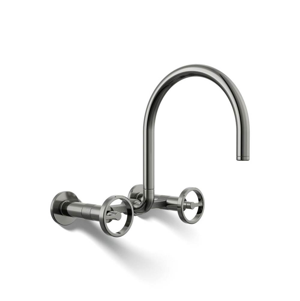 Billet™ Two-hole wall-mount bridge kitchen sink faucet-shop