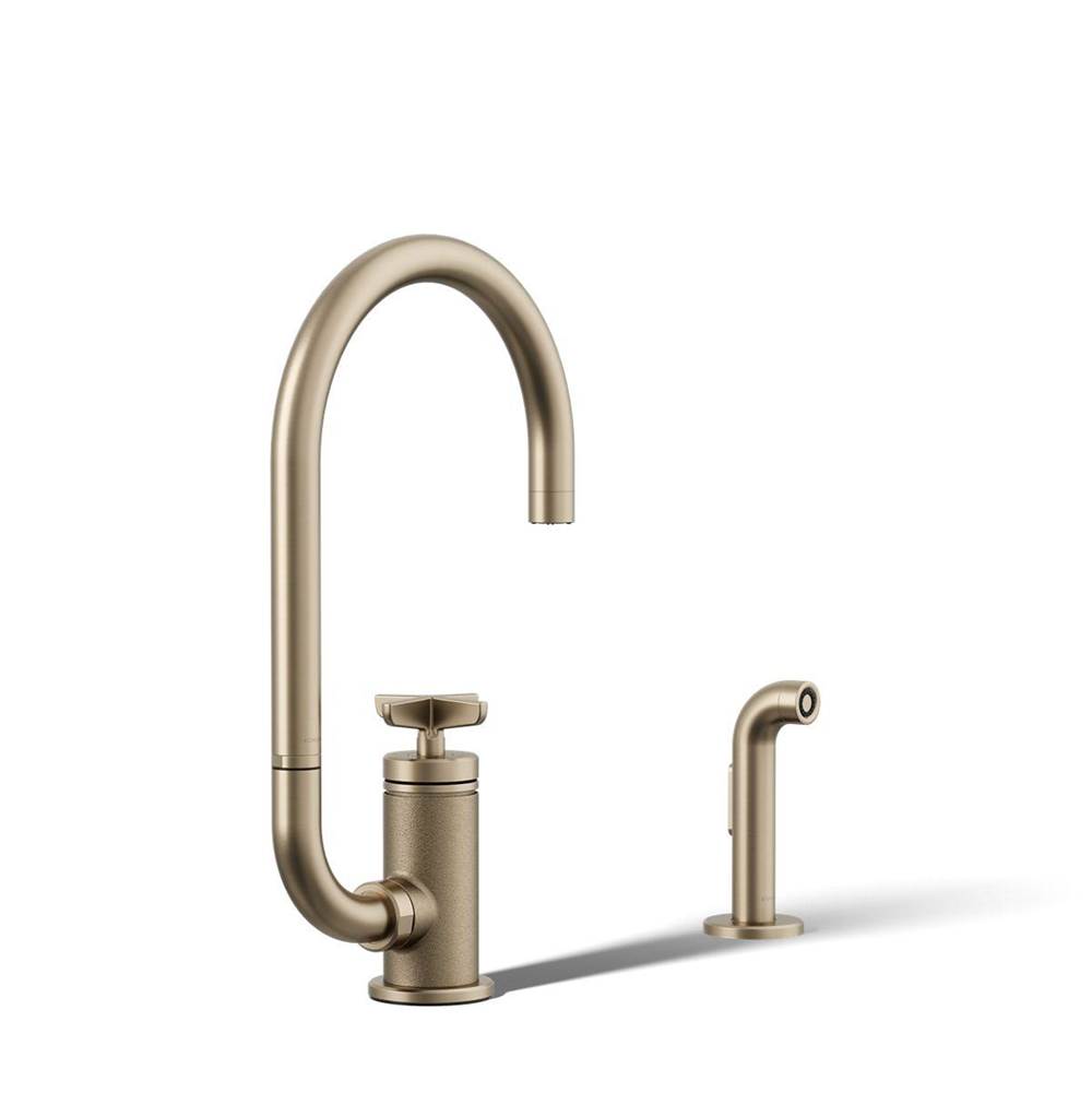 Billet™ Single-handle bar sink faucet with two-function extended-reach spout and -shop