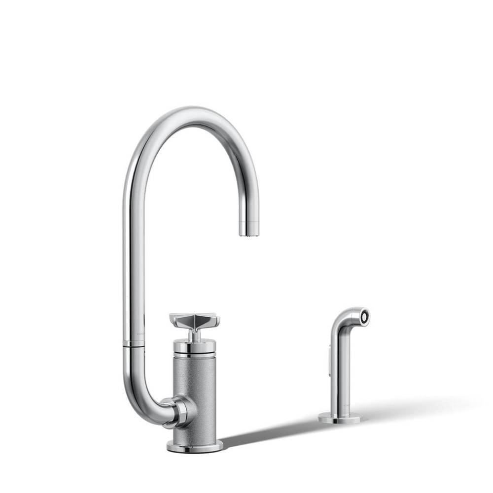 Billet™ Single-handle bar sink faucet with two-function extended-reach spout and -shop