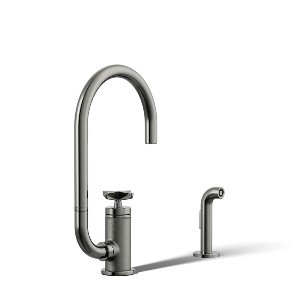 Billet™ Single-handle bar sink faucet with two-function extended-reach spout and -shop