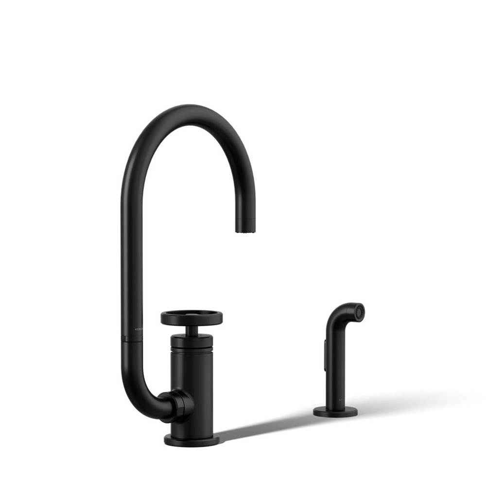 Billet™ Single-handle bar sink faucet with two-function extended-reach spout and -shop