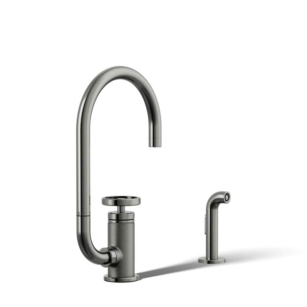 Billet™ Single-handle bar sink faucet with two-function extended-reach spout and -related
