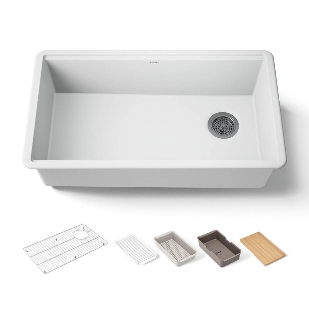 Billings® 32-1/2'' undermount single-bowl workstation kitchen sink-shop