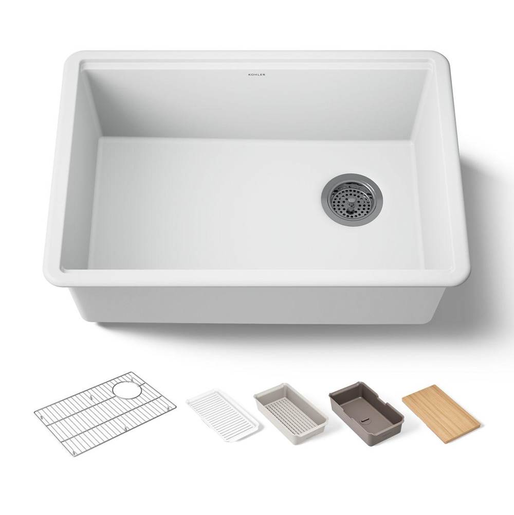 Billings® 27'' undermount single-bowl workstation kitchen sink-related