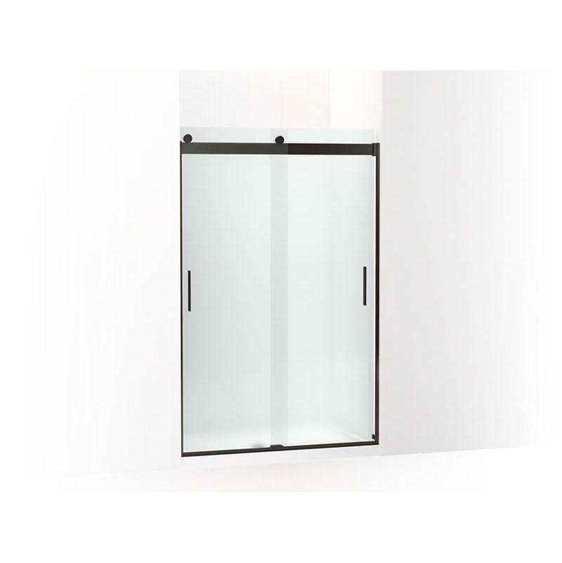 Levity® Sliding shower door, 74'' H x 43-5/8 - 47-5/8'' W, with 1/4'' thick Frost-shop