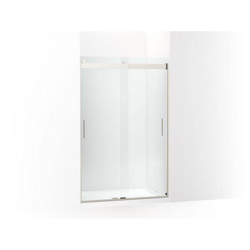 Levity® Sliding shower door, 74'' H x 43-5/8 - 47-5/8'' W, with 1/4'' thick Cryst-related