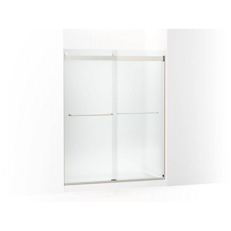 Levity® Sliding shower door, 74'' H x 56-5/8 - 59-5/8'' W, with 1/4'' thick Frost-related