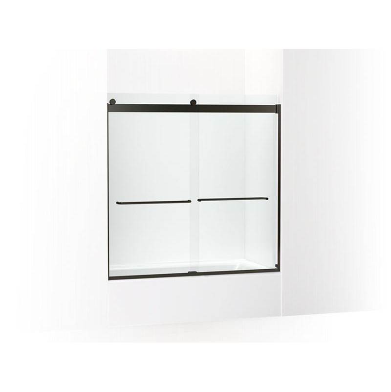 Levity® Sliding bath door, 59-3/4'' H x 56-5/8 - 59-5/8'' W, with 1/4'' thick Cry-related