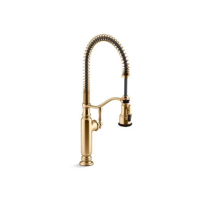 Tournant® Semi-professional kitchen sink faucet with three-function sprayhead-related
