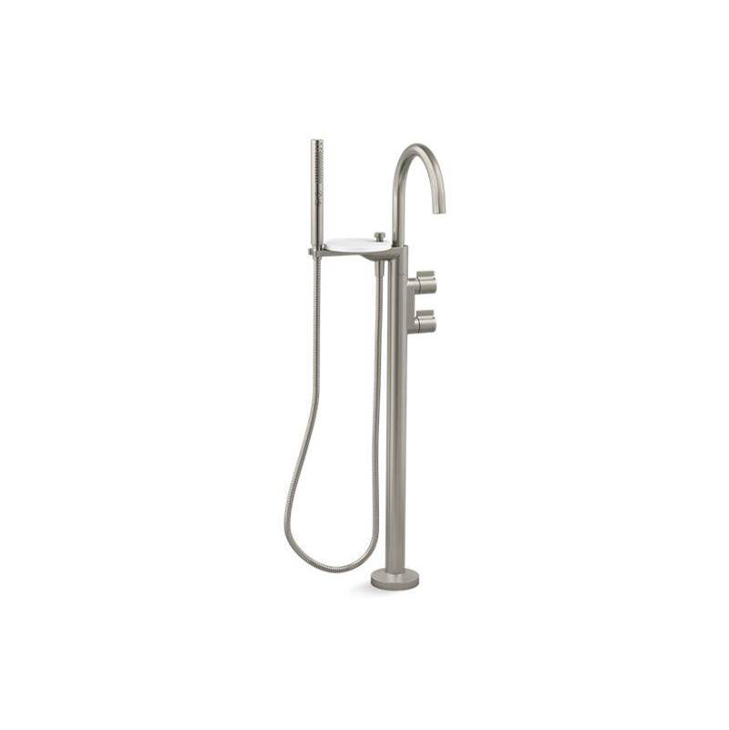 Components® Floor-mount bath filler trim with lever handles and handshower-shop