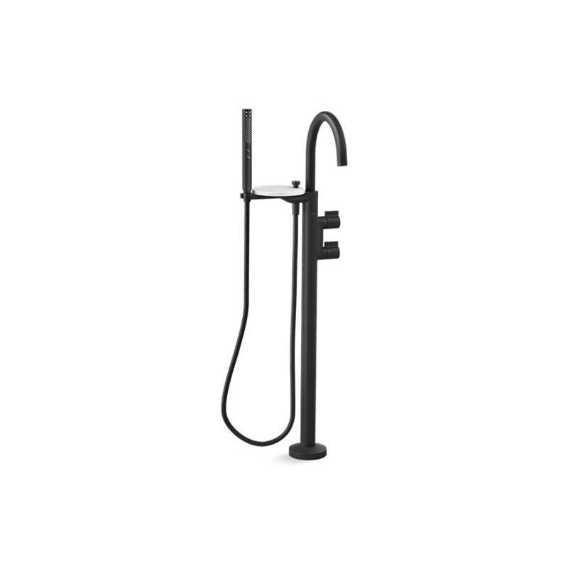Components® Floor-mount bath filler trim with lever handles and handshower-shop