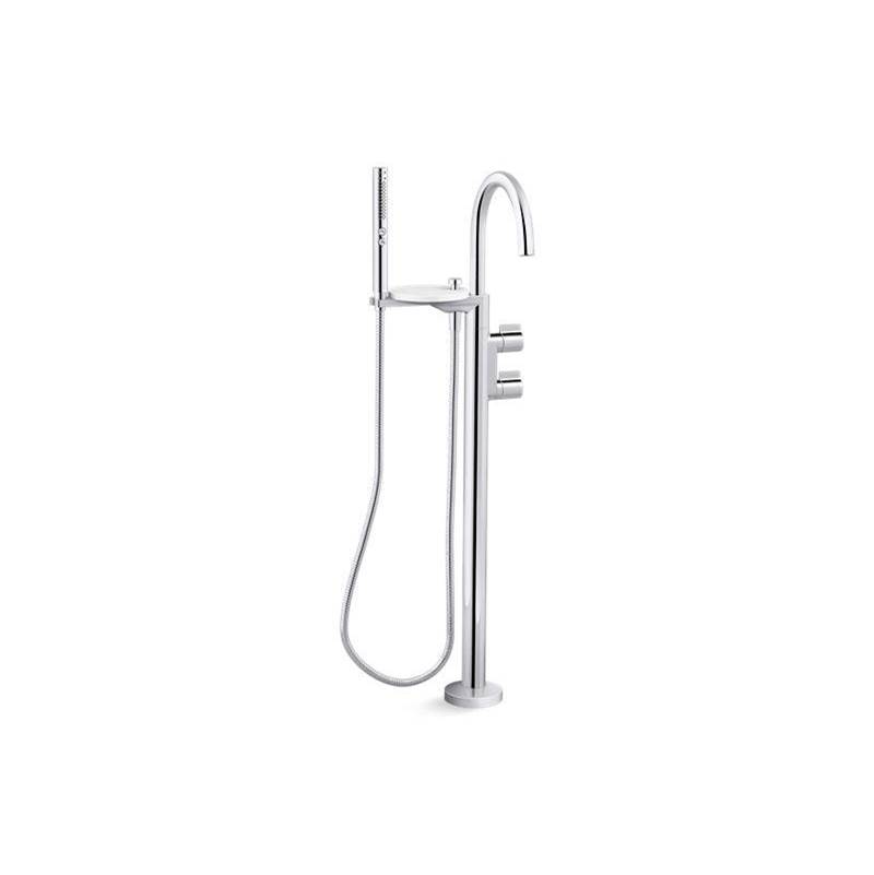 Components® Floor-mount bath filler trim with lever handles and handshower-shop