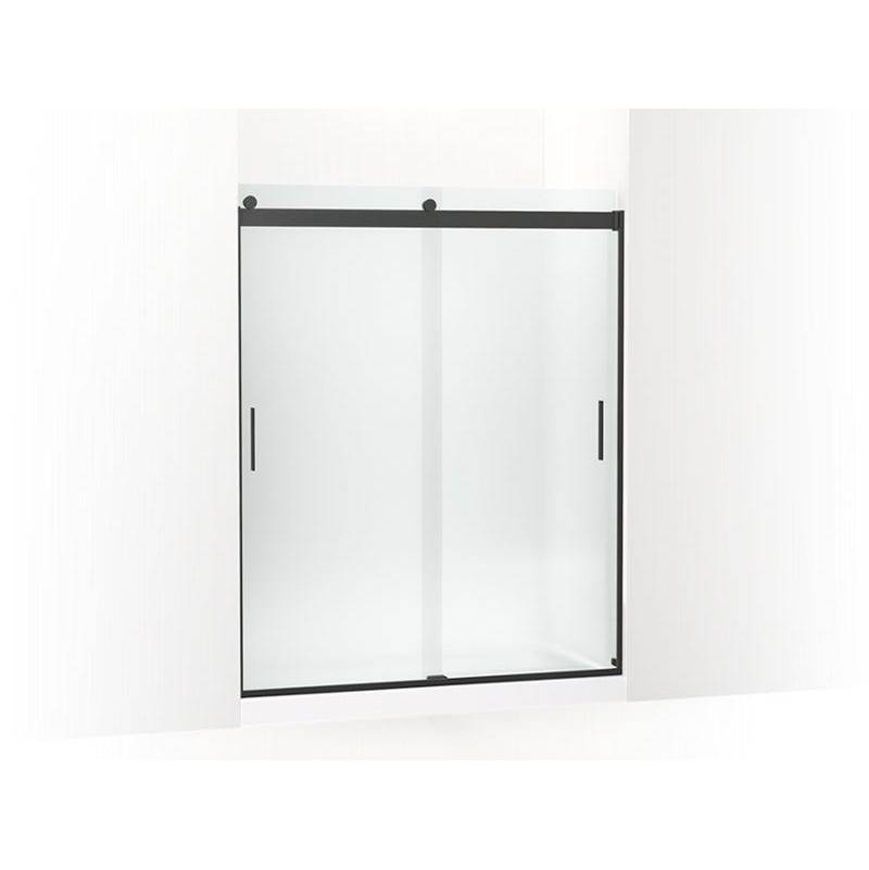 Levity® Sliding shower door, 74'' H x 56-5/8 - 59-5/8'' W, with 1/4'' thick Frost-related