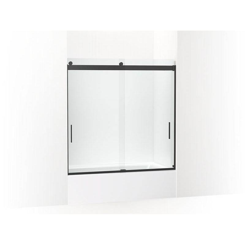 Levity® Sliding bath door, 59-3/4'' H x 56-5/8 - 59-5/8'' W, with 1/4'' thick Cry-shop