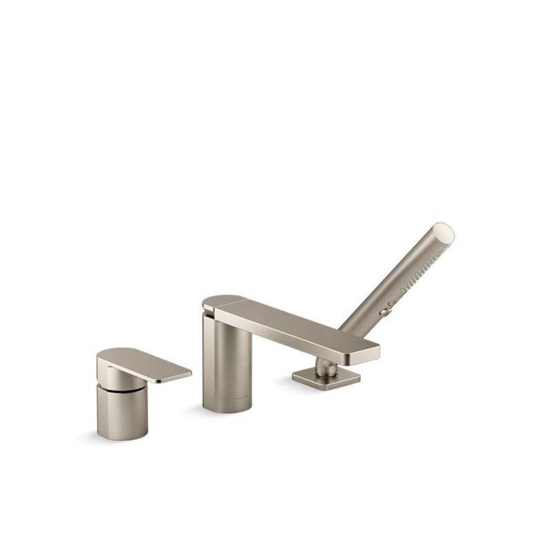 Parallel® Single-handle deck-mount bath faucet with handshower-shop