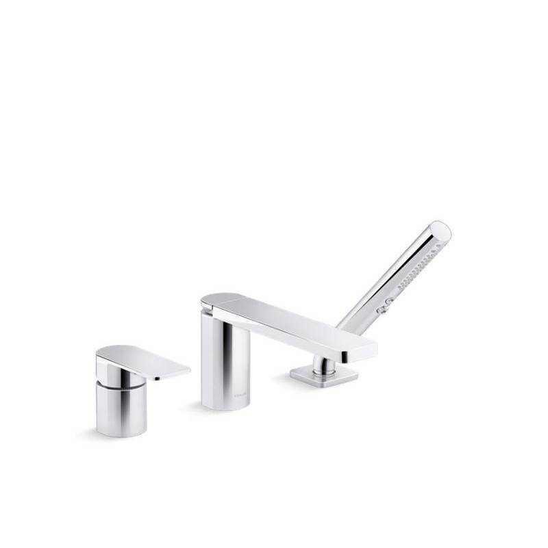 Parallel® Single-handle deck-mount bath faucet with handshower-related
