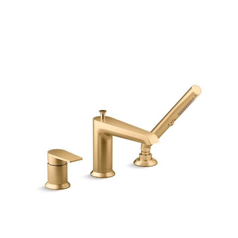 Hint® Deck-mount bath faucet with handshower-shop