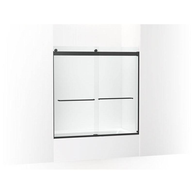 Levity® Sliding bath door, 59-3/4'' H x 56-5/8 - 59-5/8'' W, with 1/4'' thick Cry-related