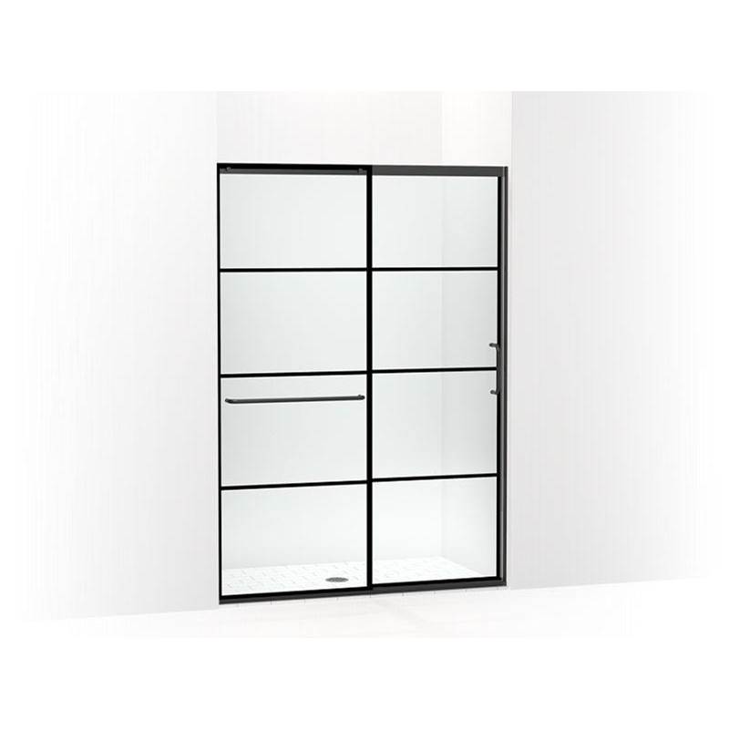 Elate™ Tall Sliding shower door, 75-1/2'' H x 50-1/4 - 53-5/8'' W, with heavy 5/1-related