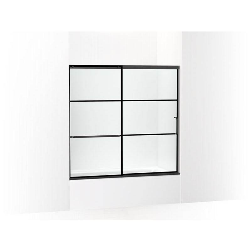 Elate™ Sliding bath door, 56-3/4'' H x 56-1/4 - 59-5/8'' W, with 1/4'' thick Crys-shop
