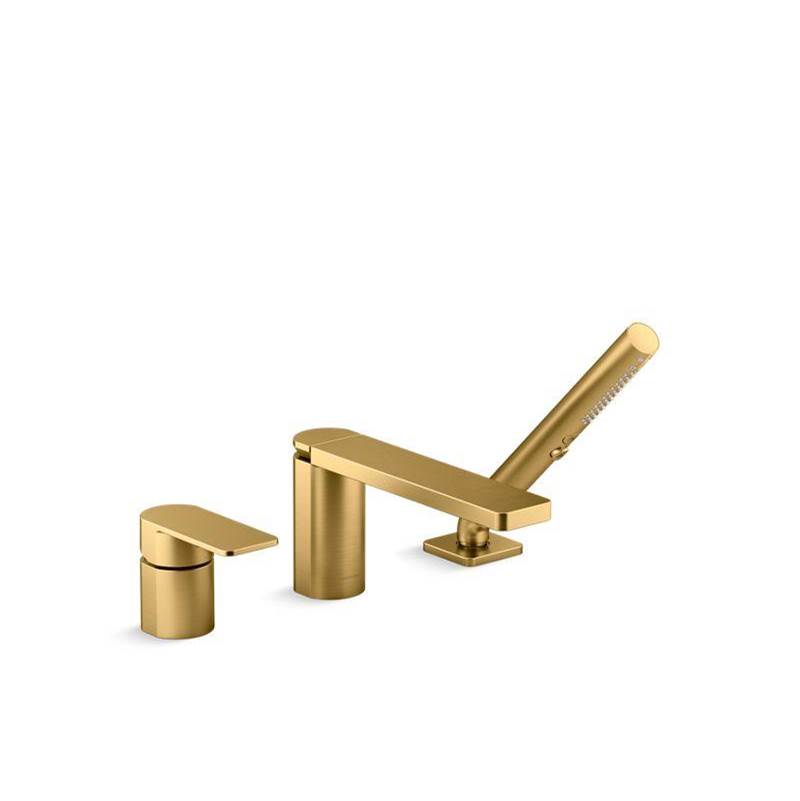 Parallel® Single-handle deck-mount bath faucet with handshower-shop