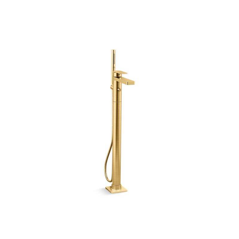 Parallel Floor-Mount Bath Filler Trim With Handshower-shop