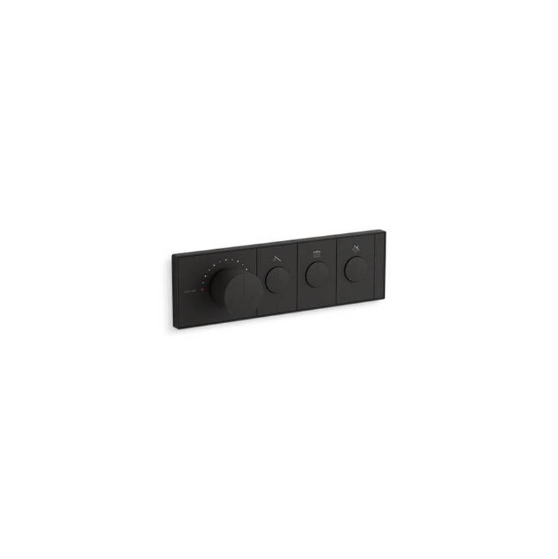 Anthem™ Three-outlet thermostatic valve control panel with recessed push-buttons-shop