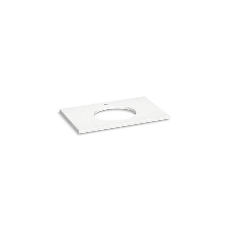 Silestone® 37'' quartz vanity top with oval cutout-related