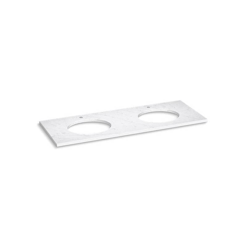 Silestone® quartz 61'' vanity top with double oval cutouts-shop