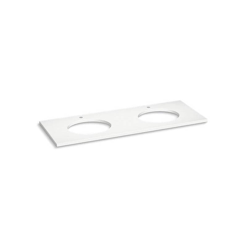 Silestone® quartz 61'' vanity top with double oval cutouts-shop