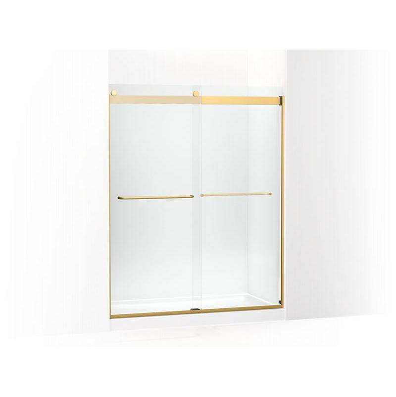 Levity® 74'' H sliding shower door with 1/4'' - thick glass-shop