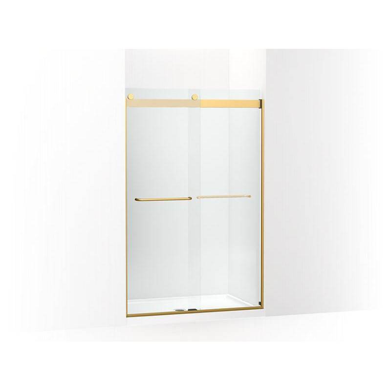 Levity® Sliding shower door, 74'' H x 44-5/8 - 47-5/8'' W, with 1/4'' thick Cryst-related