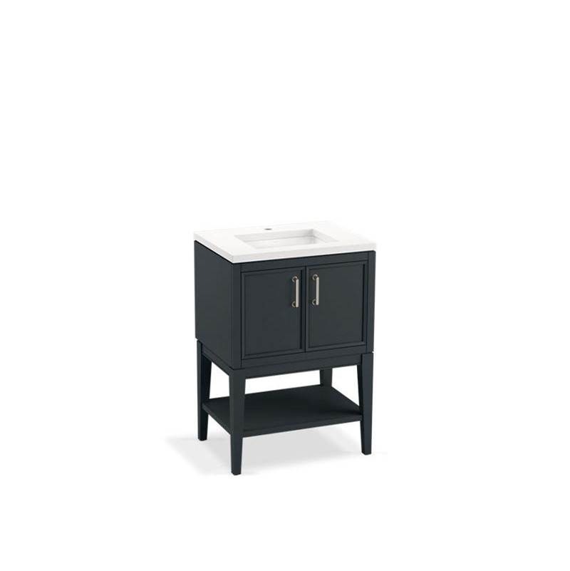 Winnow® 24'' bathroom vanity cabinet with sink and quartz top-shop