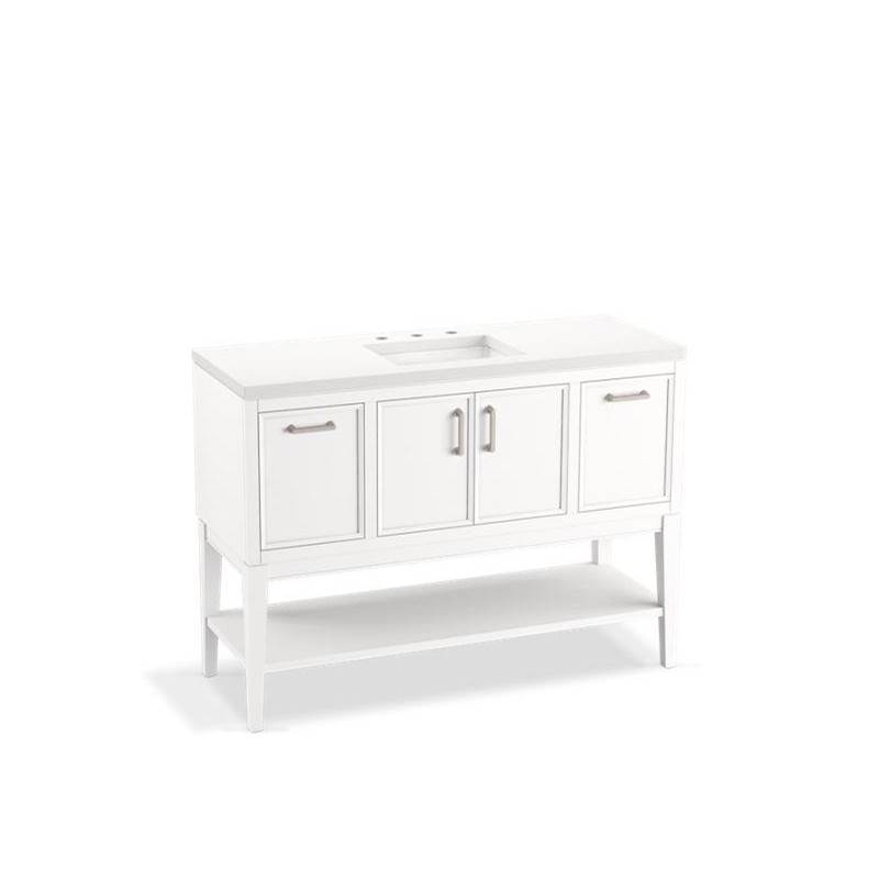 Winnow® 48'' bathroom vanity cabinet with sink and quartz top-shop