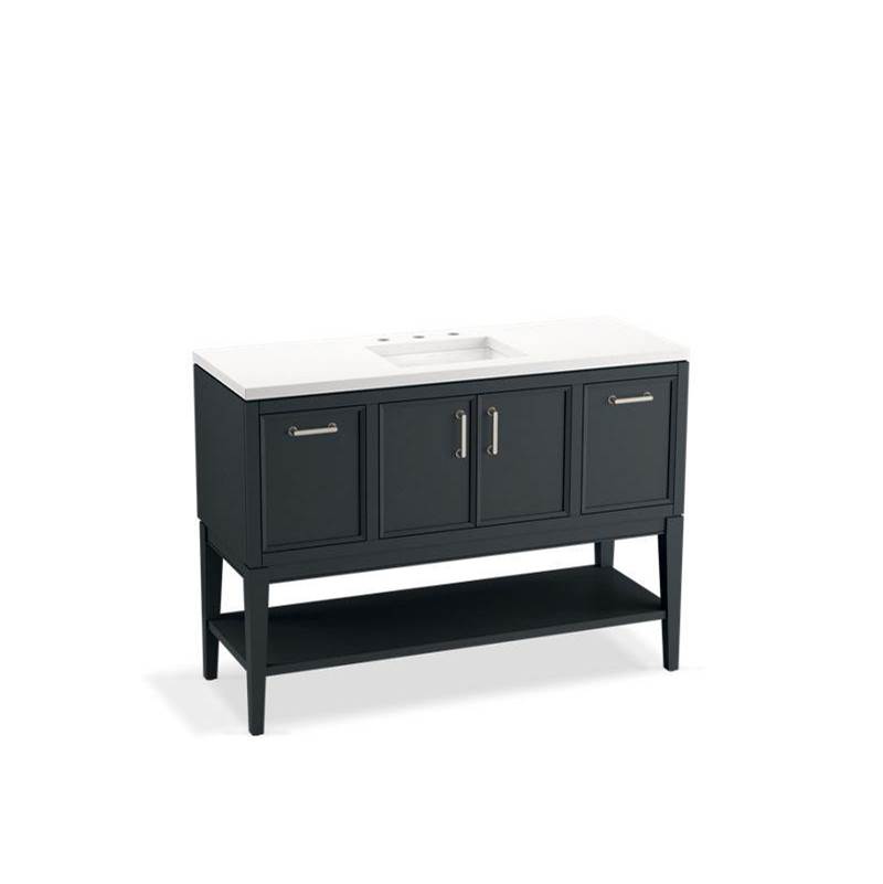 Winnow® 48'' bathroom vanity cabinet with sink and quartz top-related