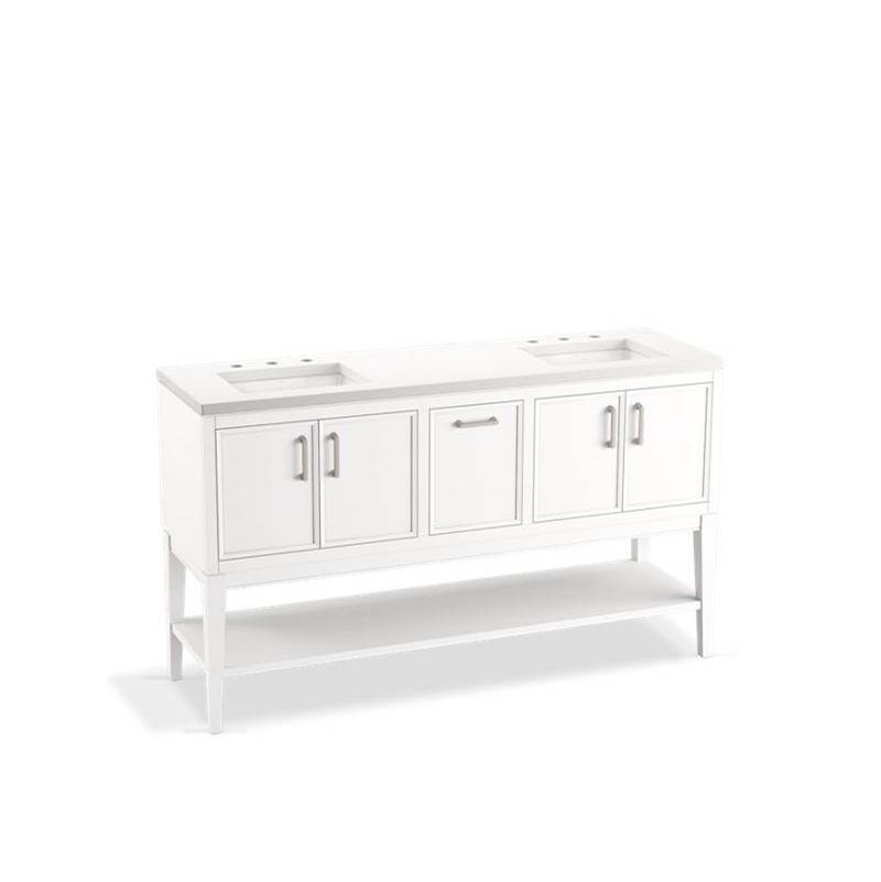 Winnow® 60'' bathroom vanity cabinet with sinks and quartz top-shop