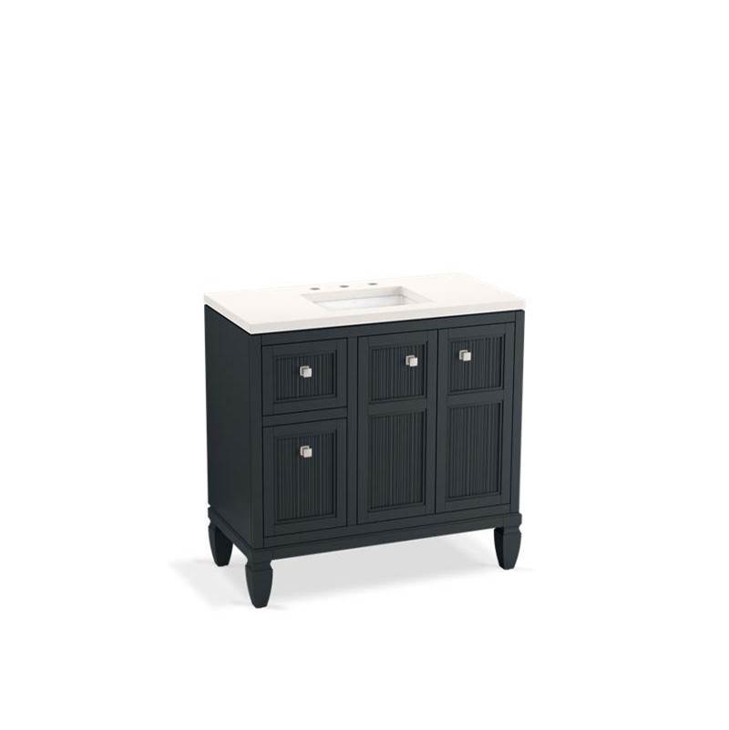 Hearthaven® 36'' bathroom vanity cabinet with sink and quartz top-shop