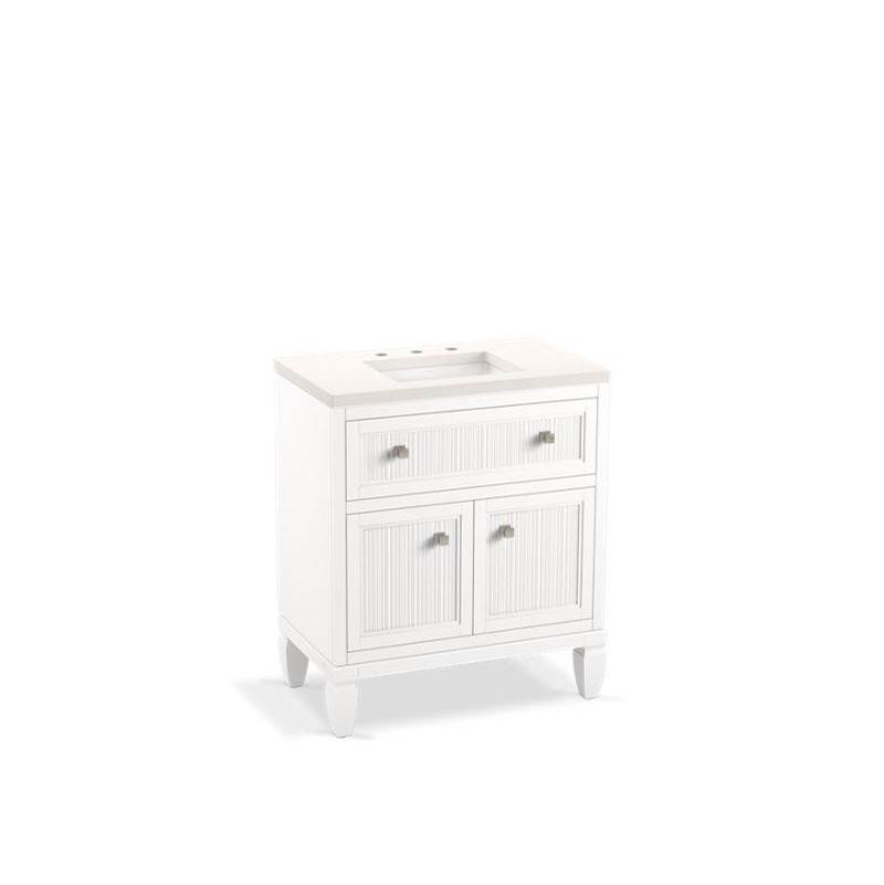 Hearthaven® 30'' bathroom vanity cabinet with sink and quartz top-shop
