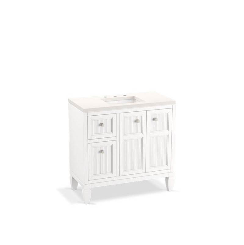 Hearthaven® 36'' bathroom vanity cabinet with sink and quartz top-shop