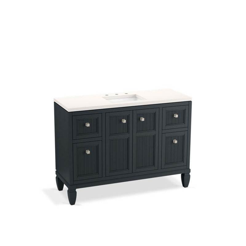 Hearthaven® 48'' bathroom vanity cabinet with sink and quartz top-shop