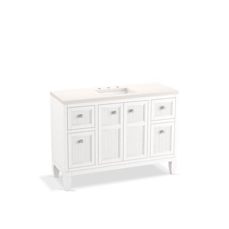 Hearthaven® 48'' bathroom vanity cabinet with sink and quartz top-shop