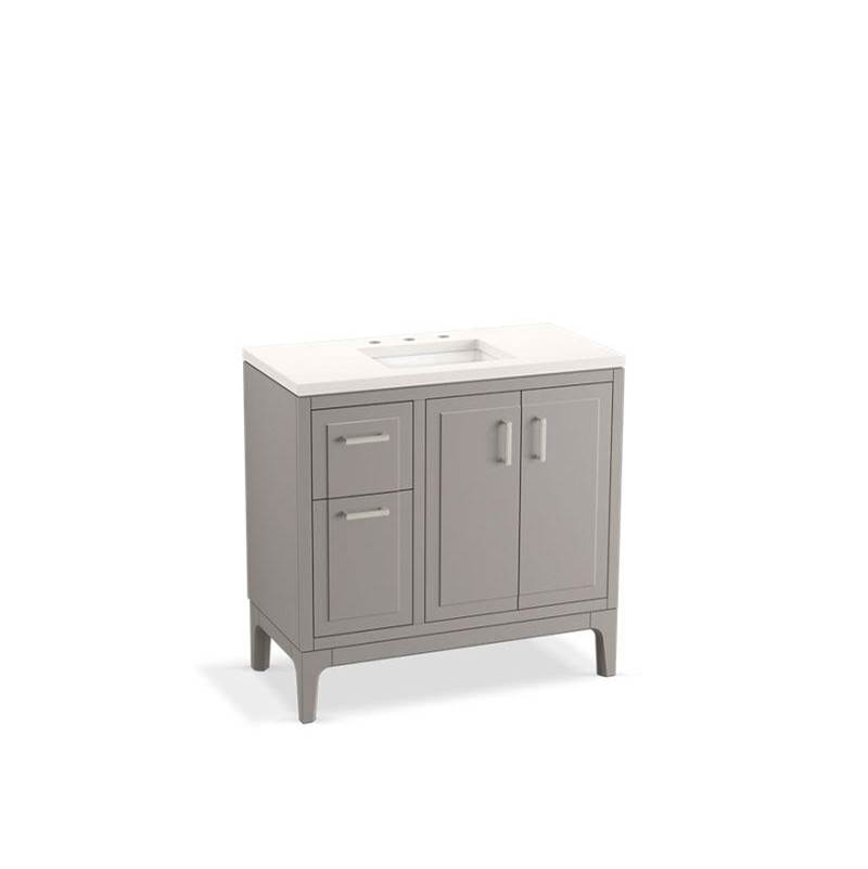 Seer® 36'' bathroom vanity cabinet with sink and quartz top-shop