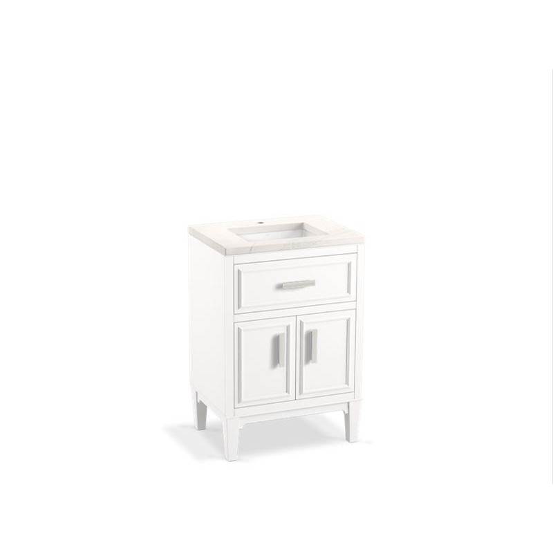 Southerk® 24'' bathroom vanity cabinet with sink and quartz top-shop