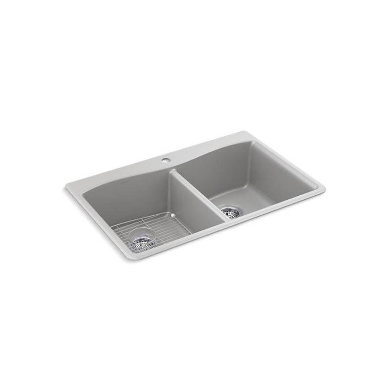 Kennon® 33'' x 22'' x 9-5/8'' Neoroc® top-mount/undermount double-equal kitchen s-related
