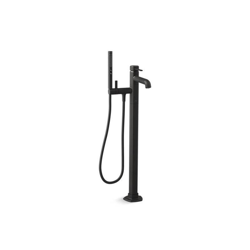 Occasion™ Floor-mount bath filler trim with handshower-related