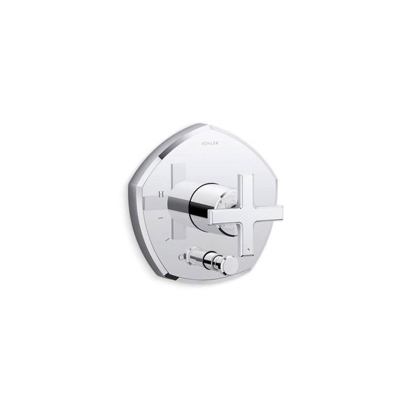 Occasion™ Rite-Temp® shower valve trim with diverter and cross handle-related