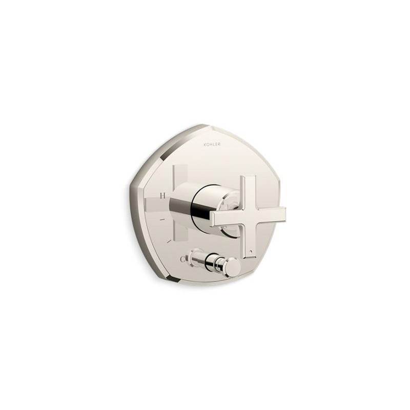 Occasion™ Rite-Temp® shower valve trim with diverter and cross handle-related