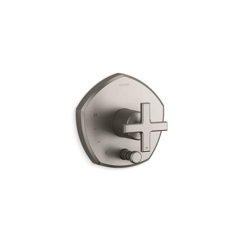 Occasion™ Rite-Temp® shower valve trim with diverter and cross handle-related